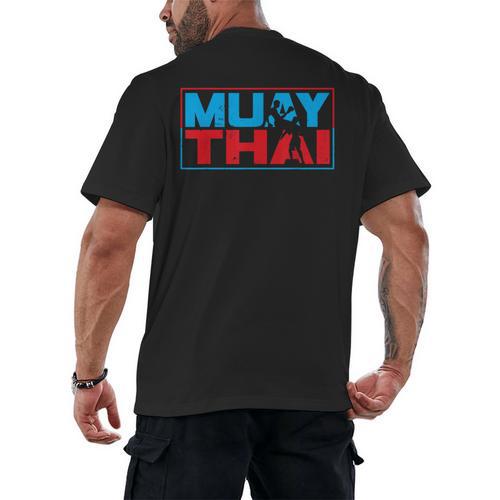 Muay Thai Fighter Boxing Martial Arts Hobby Men's Back Print T-Shirt - Nak Muay Co.