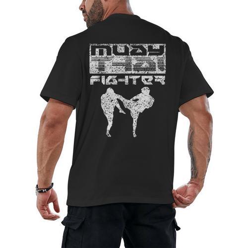 Muay Thai Fighter Boxing Martial Arts Men's Back Print T-Shirt - Nak Muay Co.
