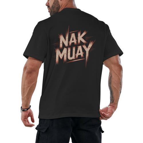 Muay Thai Fighter Nak Identity Training Practitioner Proud Men's Back Print T-Shirt - Nak Muay Co.