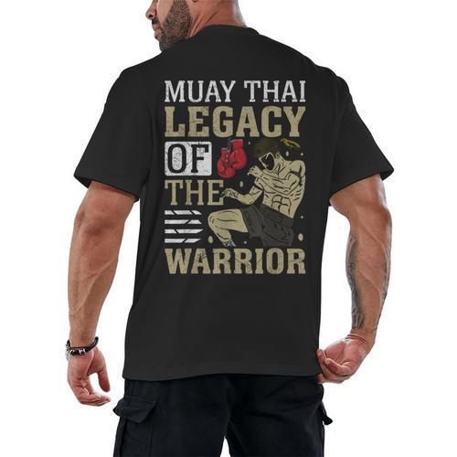 Muay Thai Legacy Of The Warrior Muay Thai Men's Back Print T-Shirt - Nak Muay Co.
