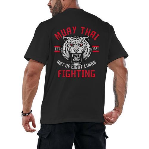 Muay Thai Muay Thai Limbs Muay Thai Boxing Art 8 Limbs Mma Men's Back Print T-Shirt - Nak Muay Co.
