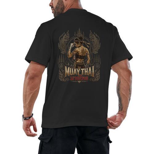 Vintage Muay Thai Chaiya Thai Boxing Fighter Style Men's Back Print T-Shirt - Nak Muay Co.