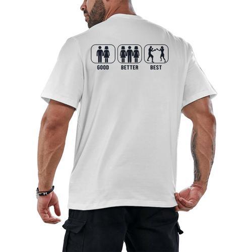 Good Better Best Boxer Kickboxer Fan Muay Thai Boxing Men's Back Print T-Shirt - Nak Muay Co.