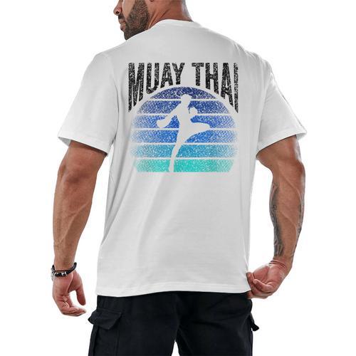 Muay Thai Hobby Fighter Martial Arts Boxing Men's Back Print T-Shirt - Nak Muay Co.
