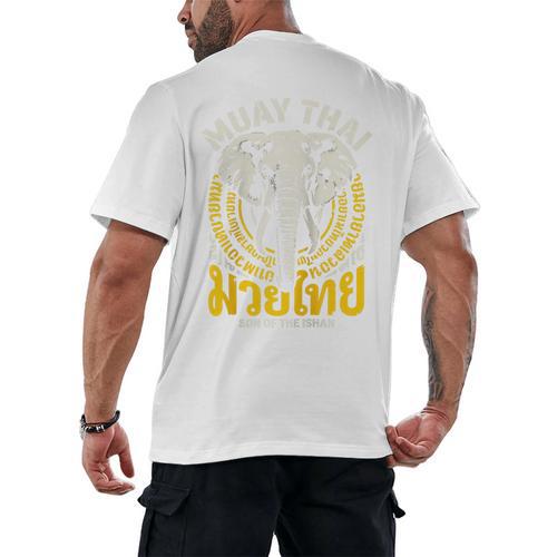 Muay Thai Thailand Fighter Martial Arts Son Of The Ishan Tee Raglan Baseball Tee Men's Back Print T-Shirt - Nak Muay Co.
