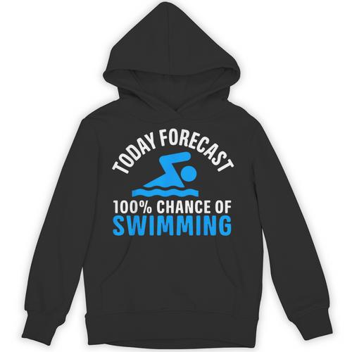 100 Chance Of Swimming Swimmer Swimming Unisex Hoodie - SwimGear Co