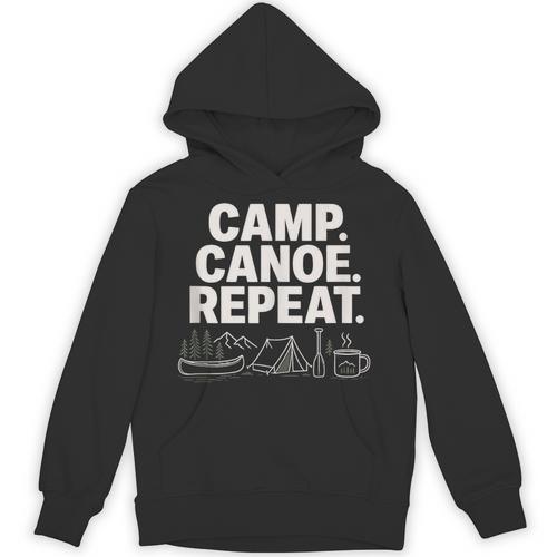 Camp Canoe Repeat Outdoor Adventure Unisex Hoodie - Paddle Life