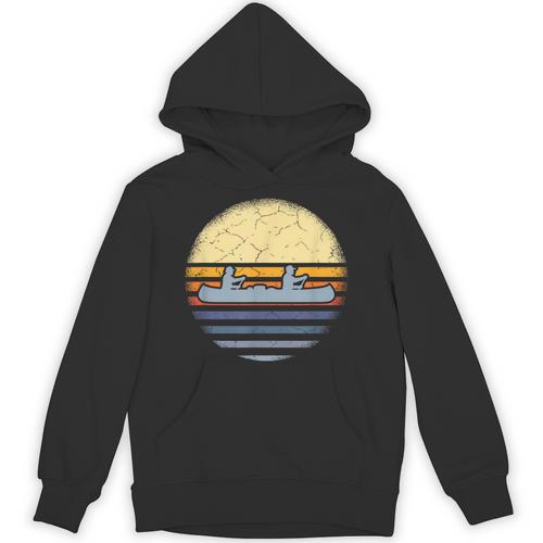 Canoe Canoeing Vintage Sunset Unisex Hoodie - Paddle Life