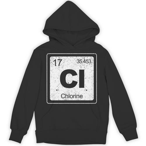 Chlorine Periodic Table Symbol Chemistry Swimming Dive Unisex Hoodie - SwimGear Co