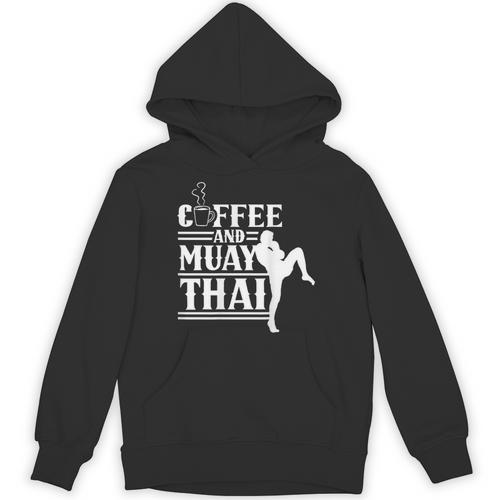 Coffee And Muay Thai Martial Arts Boxing Hobby Fighter Unisex Hoodie - Nak Muay Co.