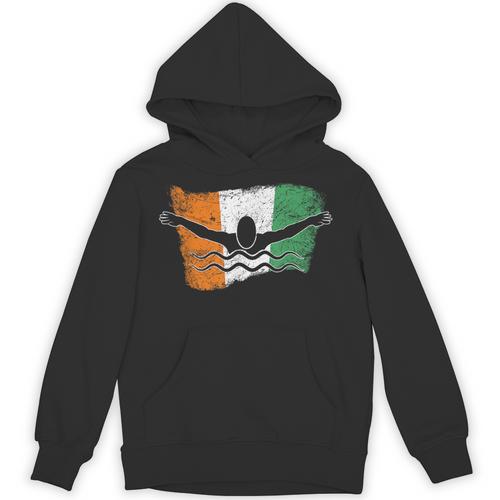 Cool Ireland Flag Vintage Irish Flag Swimmer Fly Swimming Unisex Hoodie - SwimGear Co