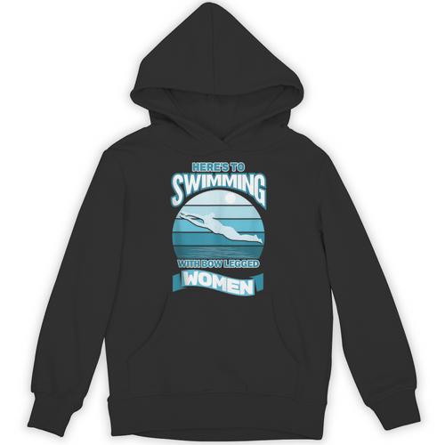 Here's To Swimming With Bow Legged Women Vintage Style Unisex Hoodie - SwimGear Co
