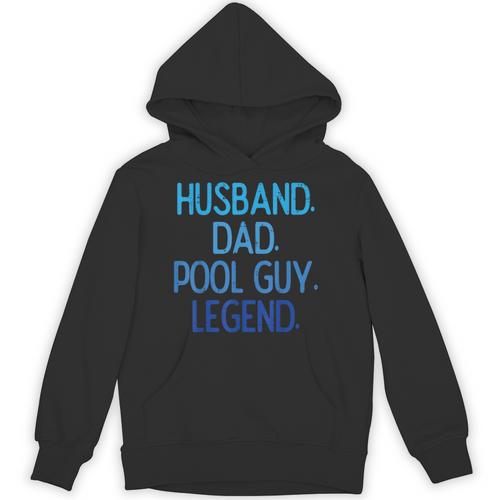 Husband Dad Pool Guy Legend Fathers Day Swimming Papa Unisex Hoodie - SwimGear Co