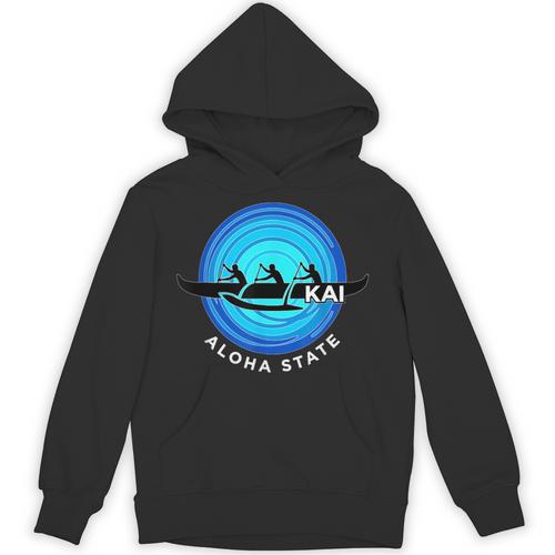 Kai Outrigger Canoe Hawaii Aloha State Paddling Retro Unisex Hoodie - Paddle Life