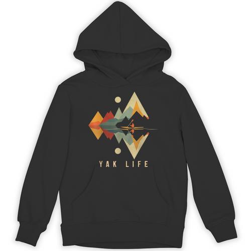 Kayak Vintage Retro Mountains Canoe Kayak Kayak Kayak Unisex Hoodie - Paddle Life