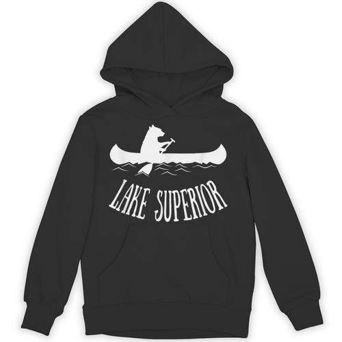 Lake Superior Bear Canoe Upper Peninsula For Yooper Unisex Hoodie - Paddle Life