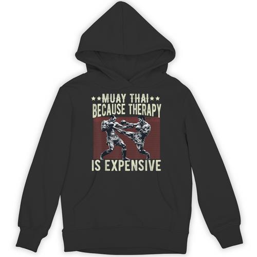 Muay Thai Fighter For Men Dad Boys Thai Kickboxing Fighting Unisex Hoodie - Nak Muay Co.
