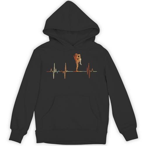Muay Thai Heartbeat Vintage ECG Cardiogram Retro Unisex Hoodie - Nak Muay Co.