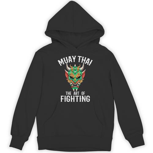 Muay Thai Oni Mask Thai Boxing And Kickboxing Unisex Hoodie - Nak Muay Co.