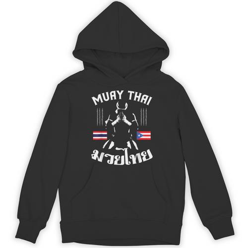 Muay Thai Puerto Rico Flag Martial Arts Thai Boxing Coach Unisex Hoodie - Nak Muay Co.