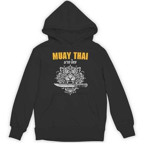 Muay Thai Sak Yant MMA Tattoo Tiger Lion Knife Martial Art Unisex Hoodie - Nak Muay Co.