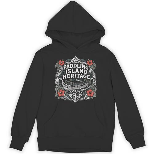Paddling Island Heritage Outrigger Canoe Unisex Hoodie - Paddle Life