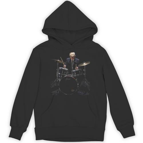 Percussion Player Drumset Retro Drum Kit Percussionist Trump Drummer Drums 2024 -Adults Unisex Hoodie - Downbeat Supply