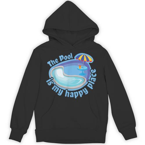 The Pool Is My Happy Place T Shirt Summer Swimming Tee Unisex Hoodie - SwimGear Co