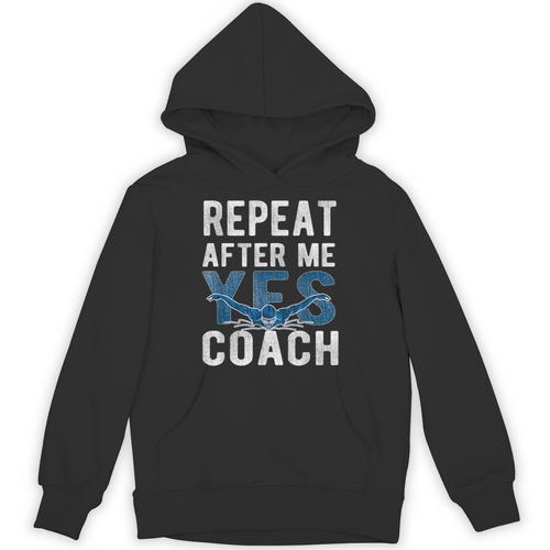 Repeat Yes Swim Coaching Swimming Coaches Unisex Hoodie - SwimGear Co