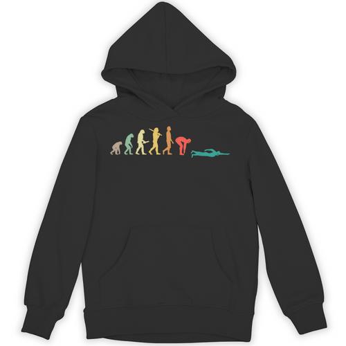 Retro Swimming Evolution For Swimmers Small Unisex Hoodie - SwimGear Co