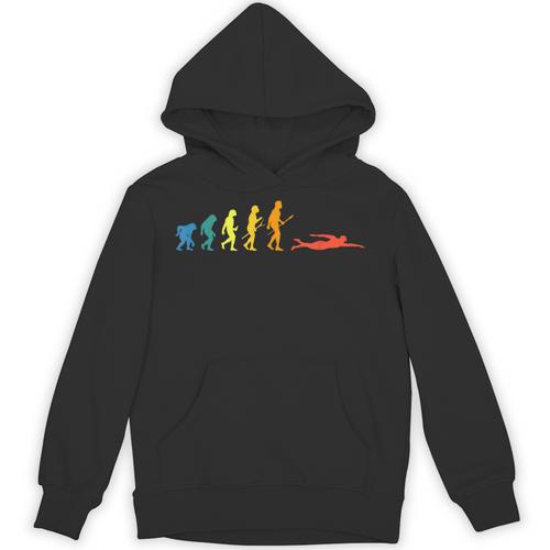 Retro Swimming Evolution For Swimmers Summer Water Lovers Unisex Hoodie - SwimGear Co