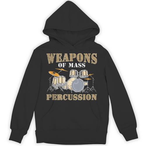 Rock Band Musical Instrument Drum Kit Unisex Hoodie - Downbeat Supply