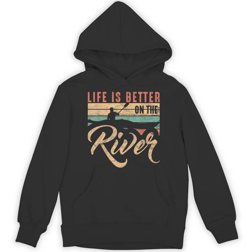 Rowing Canoe Kajak Life Is Better On The River Unisex Hoodie - Paddle Life