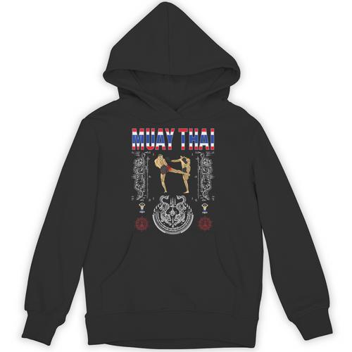Sawadee Thai Traditional Sak Yant Thai Twin Tiger Muay Thai Unisex Hoodie - Nak Muay Co.