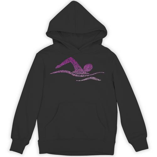 Silhouette Icon Swimmer Stuff Girls Swimming Unisex Hoodie - SwimGear Co