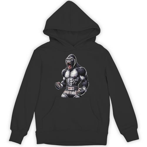 Strong Muay Thai Gorilla Thai Boxing And Fighting Unisex Hoodie - Nak Muay Co.