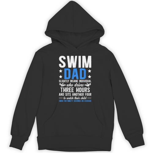 Swim Dad Definition Dad Of A Swimmer Father Swimming Dad Unisex Hoodie - SwimGear Co