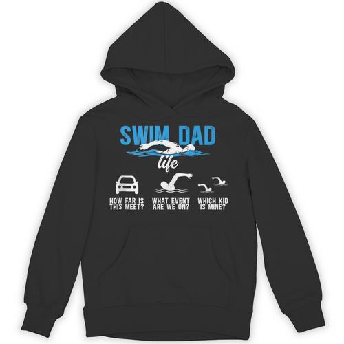 Swim Dad Life Swimming Dad Of A Swimmer Father Unisex Hoodie - SwimGear Co