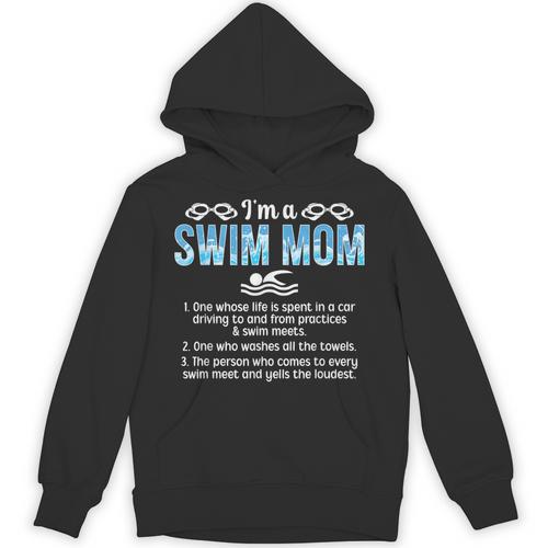 Swim Mom Definition Swimming Mom Of A Swimmer Mama Unisex Hoodie - SwimGear Co
