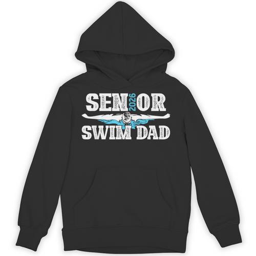 Swim Senior Dad 2026 Proud Swimming Senior Father 2026 Unisex Hoodie - SwimGear Co