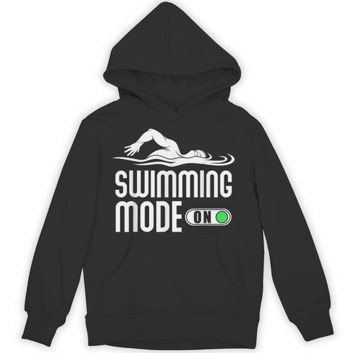 Swim Slogan Funny Swimming Mode On Swim Unisex Hoodie - SwimGear Co