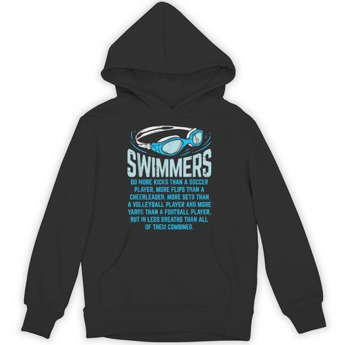 Swimmers Do More Kicks I For Swimming Lovers Unisex Hoodie - SwimGear Co