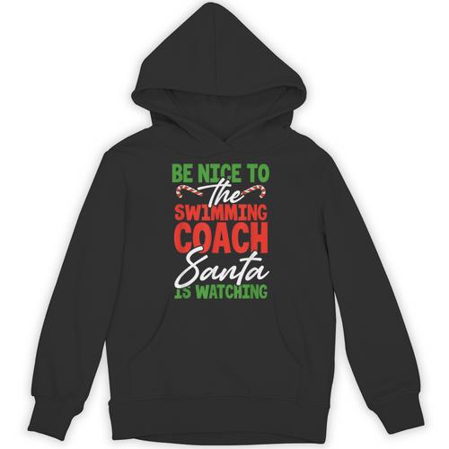 Swimming Coach Christmas Xmas Swimming Santa Unisex Hoodie - SwimGear Co