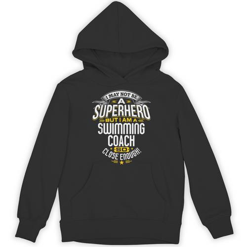 Swimming Coach TShirt Idea Superhero Swimming Shirt Unisex Hoodie - SwimGear Co