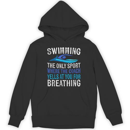 Swimming Only Sport Where The Coach Swimmer Swim Team Unisex Hoodie - SwimGear Co