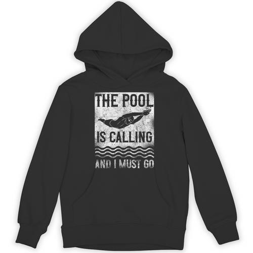 Swimming Swimmer Swim The Pool Is Calling Vintage Unisex Hoodie - SwimGear Co