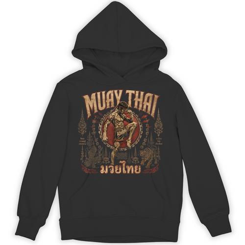 Vintage Muay Thai Wai Kru Thai Boxing Ritual Art Unisex Hoodie - Nak Muay Co.