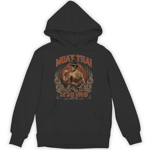 Weathered Muay Thai Fighter Thai Boxing Warrior Art Unisex Hoodie - Nak Muay Co.