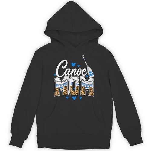 Women's Canoe Mom Leopard Print Paddle River Lake Sport Mother Unisex Hoodie - Paddle Life