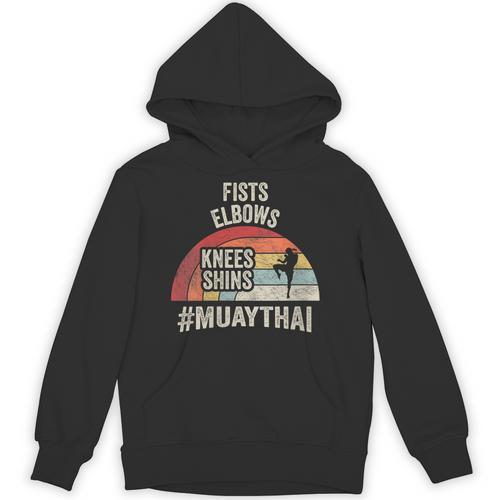 Women's Retro Muay Thai Martial Arts Fighter Graphic Unisex Hoodie - Nak Muay Co.